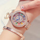 Four - leaf clover watch female student steel belt to run women's watch full diamond waterproof fashion Korean fashion fashion watch - Krosscanada