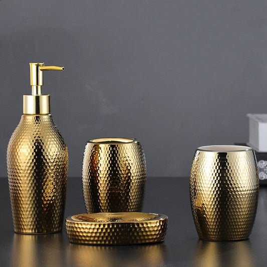 Four - piece ceramic wash bathroom bathroom set - Krosscanada