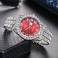 Full Diamond Face Roman Scale Steel Band Watch - Krosscanada
