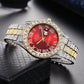 Full Diamond Face Roman Scale Steel Band Watch - Krosscanada