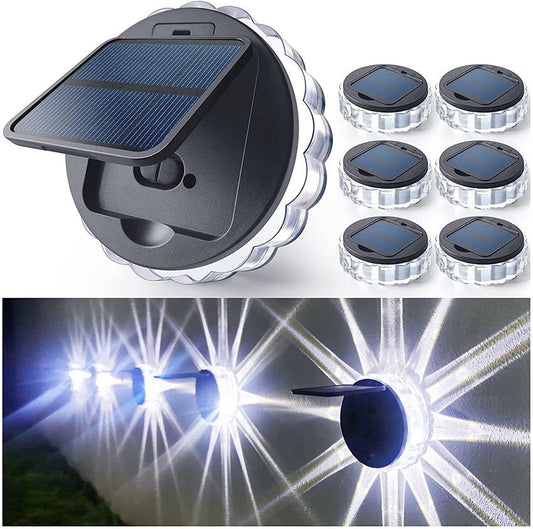 Garden Fence Lighting Solar Wall Light Home Decor Round Solar Lamp Led - Krosscanada