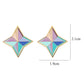 Genshin Impact Primogem Earrings Jewelry Enamel Colorful Geometric Star Stud Earrings For Women Men - Krosscanada