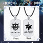 Genshin Impact Stainless Steel Necklace Engraved Double Sided Zhongli Xiao Venti Diluc Keqing Element Logo Pendant Dog Tags - Krosscanada
