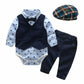 Gentleman's Suit Baby One - piece Romper Long - sleeved Romper - Krosscanada