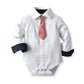 Gentleman's Suit Baby One - piece Romper Long - sleeved Romper - Krosscanada
