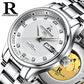 Genuine Rui edge watches men's automatic mechanical watches business men's watch luminous hollow water - proof fine steel - Krosscanada