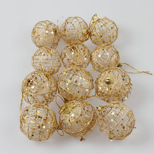 Gold dusted scaly Christmas ball - Krosscanada