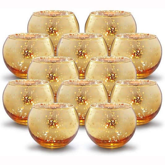 Gold Plating Christmas Candle Cup - Krosscanada
