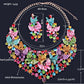 Handmade Polychrome Butterfly Crystal Necklace Earrings Luxury Luxury Diamond Jewelry Set For The Middle East And Africa - Krosscanada