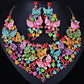 Handmade Polychrome Butterfly Crystal Necklace Earrings Luxury Luxury Diamond Jewelry Set For The Middle East And Africa - Krosscanada
