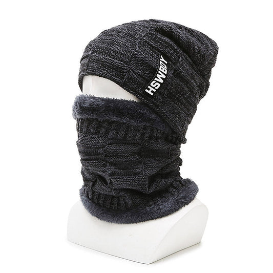 Hat Men's Winter Fleece Lined Padded Warm Keeping Woolen Knitted Hat - Krosscanada