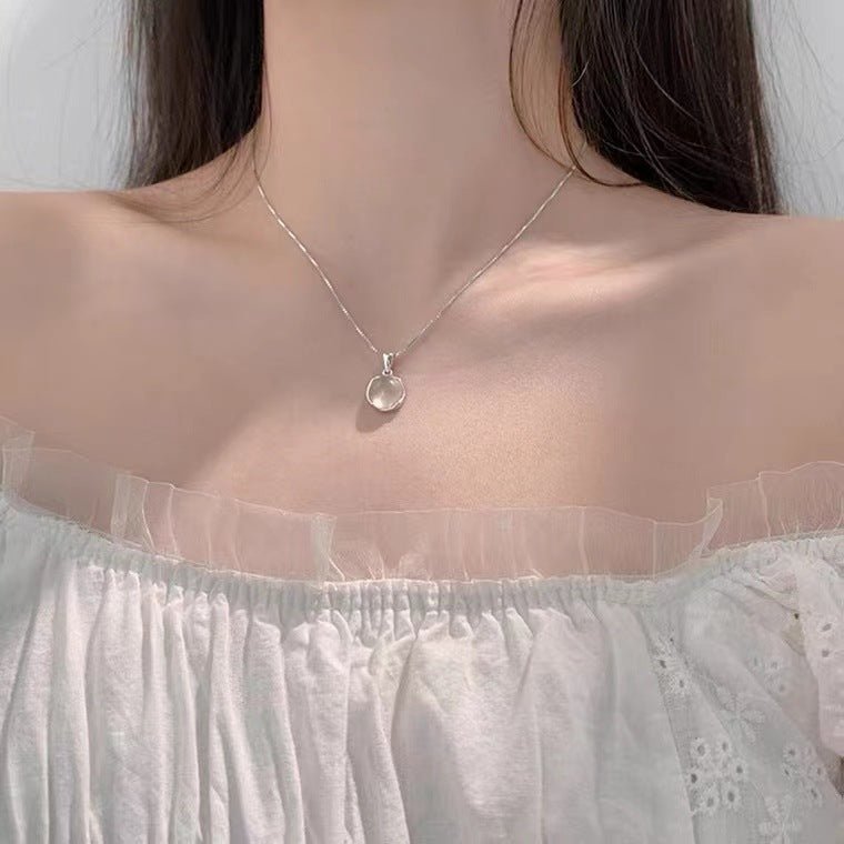 Heart Piece Pearl Necklace Hip Hop Accessory - Krosscanada