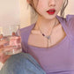 Heart Piece Pearl Necklace Hip Hop Accessory - Krosscanada
