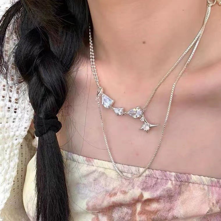 Heart Piece Pearl Necklace Hip Hop Accessory - Krosscanada