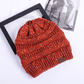 High Bun Ponytail Beanie Hat Chunky Soft Stretch Cable Knit Warm Fuzzy Lined Skull Beanie Acrylic Hats Men And Women - Krosscanada