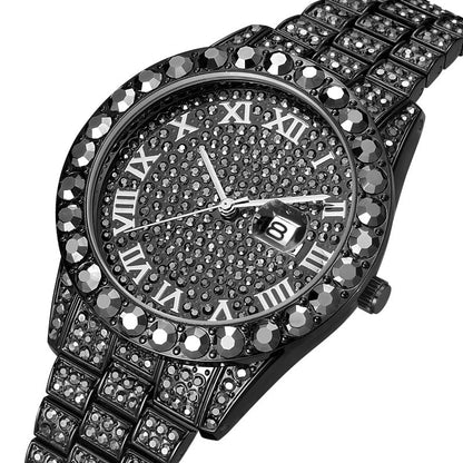 Hip Hop Full Rhinestone Men's Watch - Krosscanada