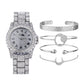 Hip Hop Punk Steel Band Watch Set - Krosscanada