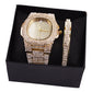 Hip Hop Punk Steel Band Watch Set - Krosscanada