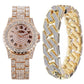 Hip Hop Punk Steel Band Watch Set - Krosscanada