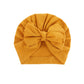 Hooded Hat with Bowknot Wrapped Turban Solid Color Hat - Krosscanada