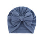 Hooded Hat with Bowknot Wrapped Turban Solid Color Hat - Krosscanada