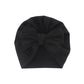 Hooded Hat with Bowknot Wrapped Turban Solid Color Hat - Krosscanada