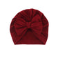 Hooded Hat with Bowknot Wrapped Turban Solid Color Hat - Krosscanada