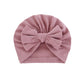 Hooded Hat with Bowknot Wrapped Turban Solid Color Hat - Krosscanada