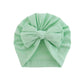 Hooded Hat with Bowknot Wrapped Turban Solid Color Hat - Krosscanada