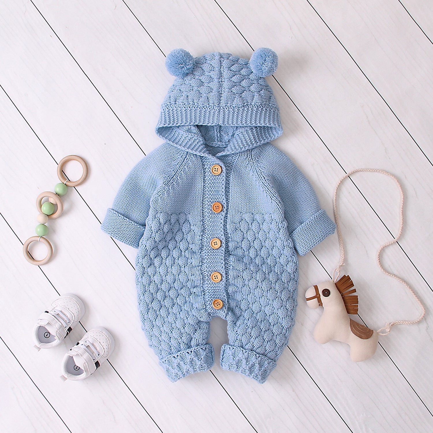 Hooded knitted jumpsuit - Krosscanada
