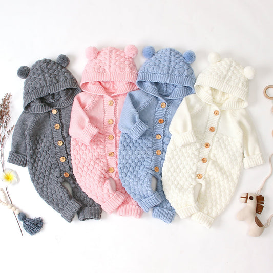 Hooded knitted jumpsuit - Krosscanada