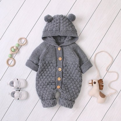 Hooded knitted jumpsuit - Krosscanada