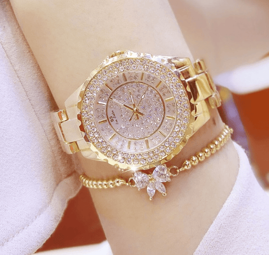 Hot new starry women's watch full brick automatic non - mechanical ladies watch student fashion watch waterproof - Krosscanada