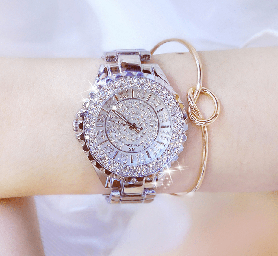 Hot new starry women's watch full brick automatic non - mechanical ladies watch student fashion watch waterproof - Krosscanada