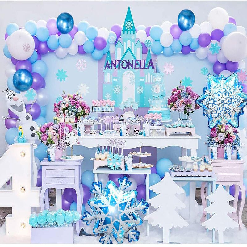 Ice And Snow Theme Party Chain Decoration Christmas Balloon Combo Set - Krosscanada