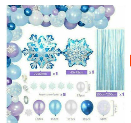 Ice And Snow Theme Party Chain Decoration Christmas Balloon Combo Set - Krosscanada