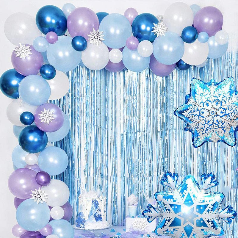 Ice And Snow Theme Party Chain Decoration Christmas Balloon Combo Set - Krosscanada