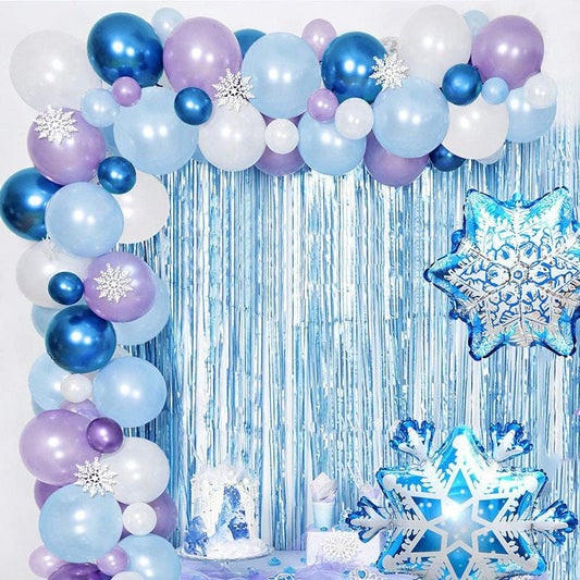 Ice And Snow Theme Party Chain Decoration Christmas Balloon Combo Set - Krosscanada