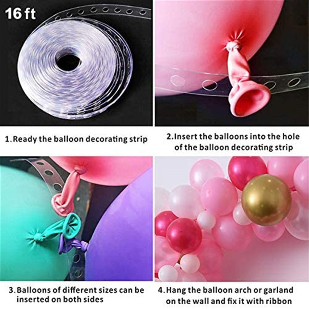 Ins Style 134 Purple Blue Metal Latex Balloon Chain Set Set - Krosscanada
