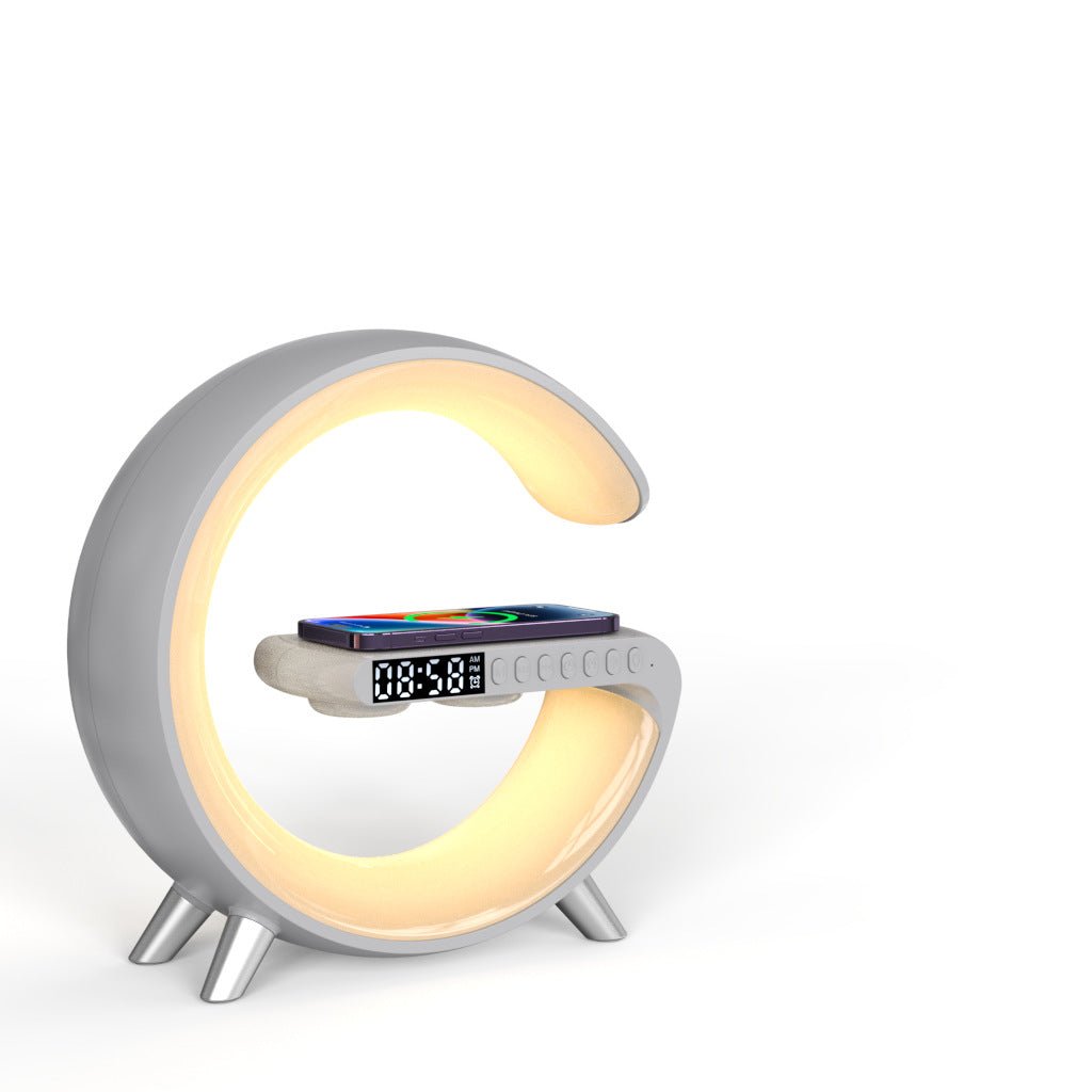 Intelligent Atmosphere Lamp Bluetooth Speaker Wireless Charger Bedside Lamp Sunrise Wake - up Lamp Polar Lamp Alarm Clock - Krosscanada