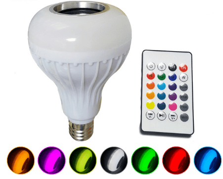 Intelligent seven - color bluetooth wireless with remote control audio bulb bubble lamp - Krosscanada