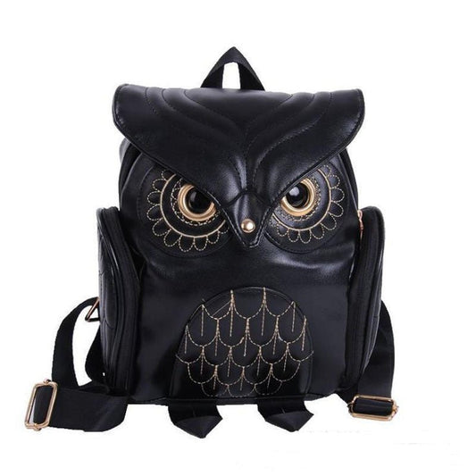 Japanese and Korean trends, women's Owl backpack, leisure travel bag, fashion personality cartoon Backpack - Krosscanada