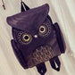 Japanese and Korean trends, women's Owl backpack, leisure travel bag, fashion personality cartoon Backpack - Krosscanada