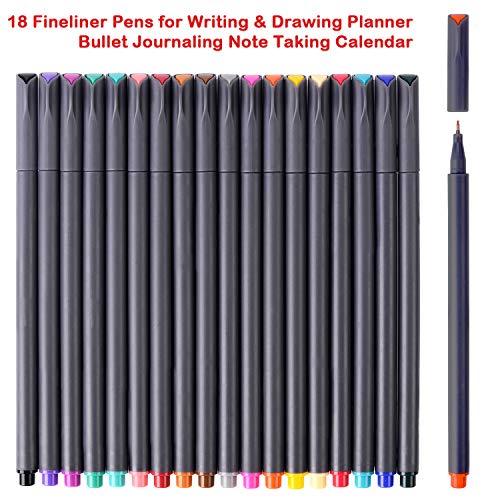 Journal Planner Pens Colored Pens Fine Point Markers Fine Tip Drawing Pens 18 Colors - Krosscanada