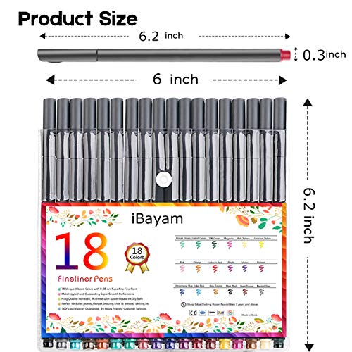 Journal Planner Pens Colored Pens Fine Point Markers Fine Tip Drawing Pens 18 Colors - Krosscanada