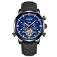 KINYUED Swiss brand men's leather strap, large dial Tourbillon automatic mechanical watch - Krosscanada