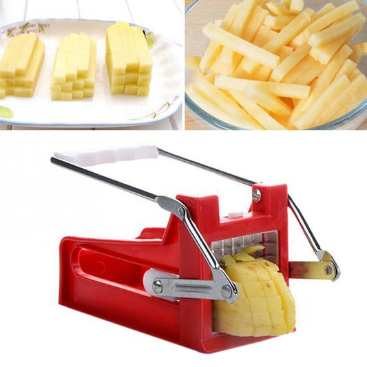 kitchen gadgets 2 Blades Potato Cutter Chopper Stainless French Fries Slicer for kitchen cortador de vegetales Home Kitchen Tool - Krosscanada