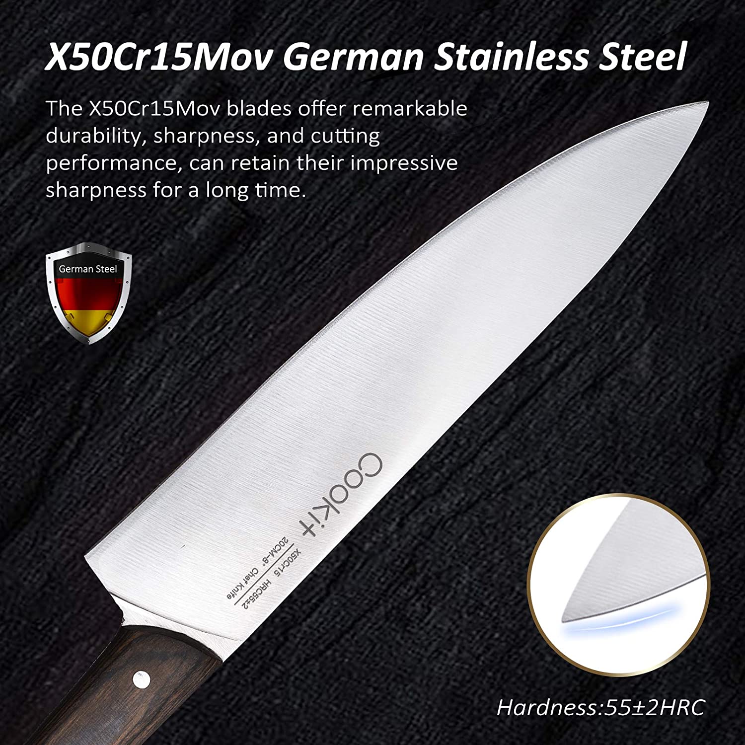 Kitchen Knife Sets, 15 Piece Knife Sets with Block for Kitchen Chef Knife Stainless Steel Knives Set Serrated Steak Knives with Manual Sharpener Knife Amazon Platform Banned - Krosscanada