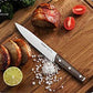 Knife Block with Knife, 9 - Piece Kitchen Knife Set Sharp with Acrylic Block Holder, Wooden Handle with Manual Sharpener, Peeling Scissors - Best Cutlery Set Gift Amazon Platform Banned - Krosscanada