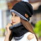 Knit Hat Female Winter ThickeningCap Warm Earmuffscap Head Outdoor Cycling Korean Version Of The Tide Collar Wool Hat - Krosscanada